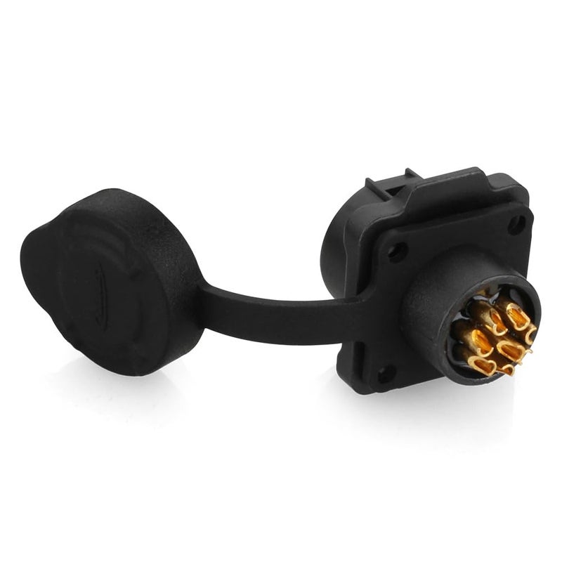 CNLINKO M12 Waterproof Connector PBT Plastic Sliding 8 Pin Adapter Signal Panel Mounts (8 Pin) - Image 2
